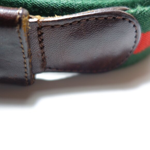 Vintage Coach Wool & Leather Stripe Belt, Size 38/95 - Picture 7 of 16